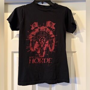 JINX Youth World of Warcraft Black Graphic T-Shirt - For The Horde